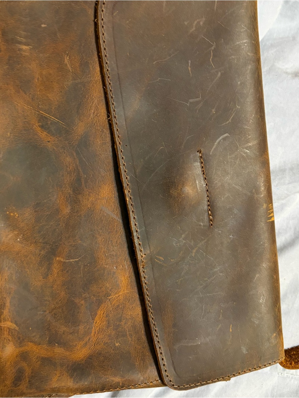 Vintage-Style Brown Leather shoulder bag